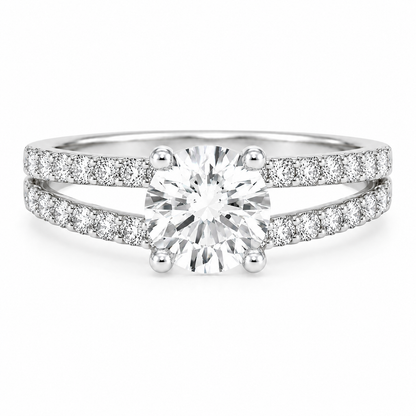 Round Split Pave