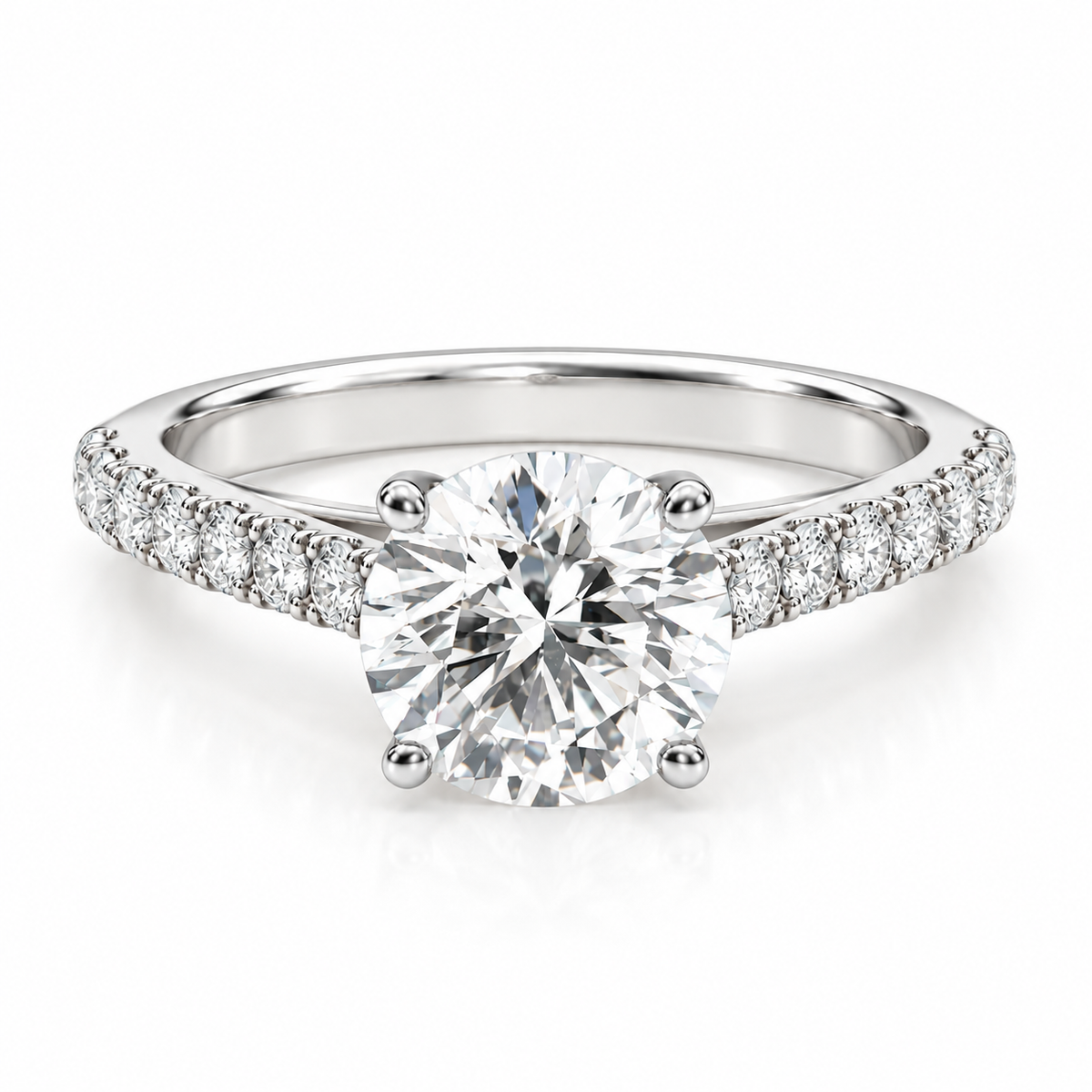 Round Pave Cathedral set