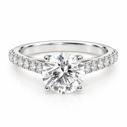 Round Pave Cathedral set