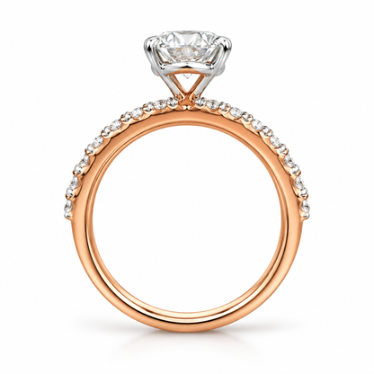Round Double Pave set