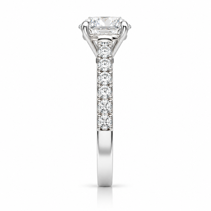 Round Pave Cathedral set