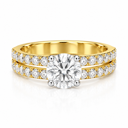 Round Double Pave set