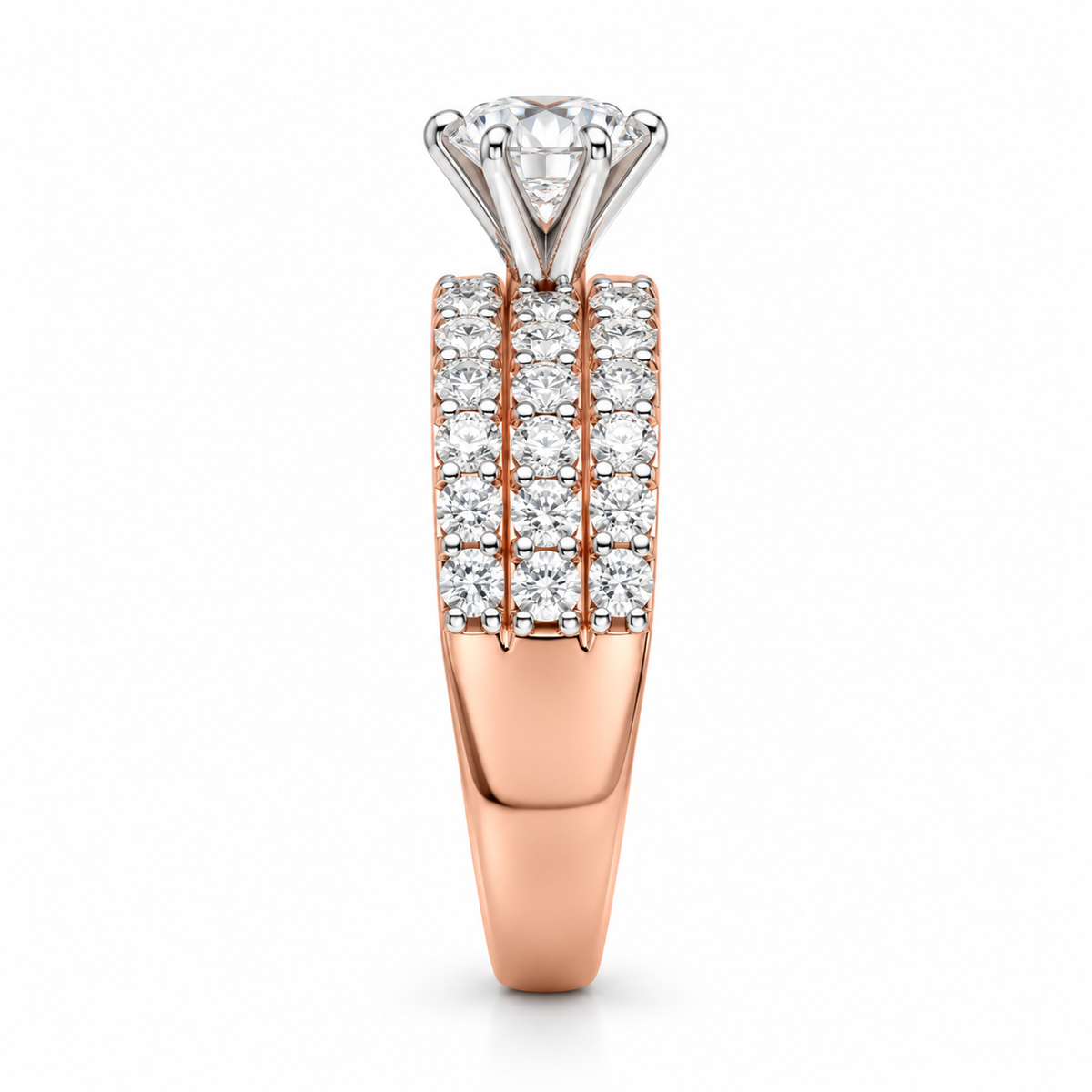 Round Triple Pave set