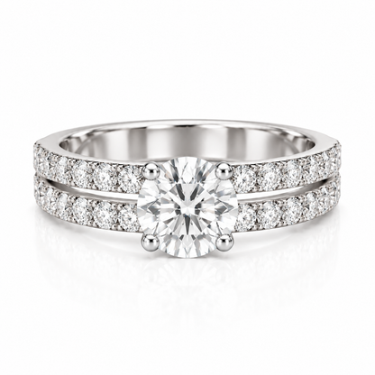 Round Double Pave set