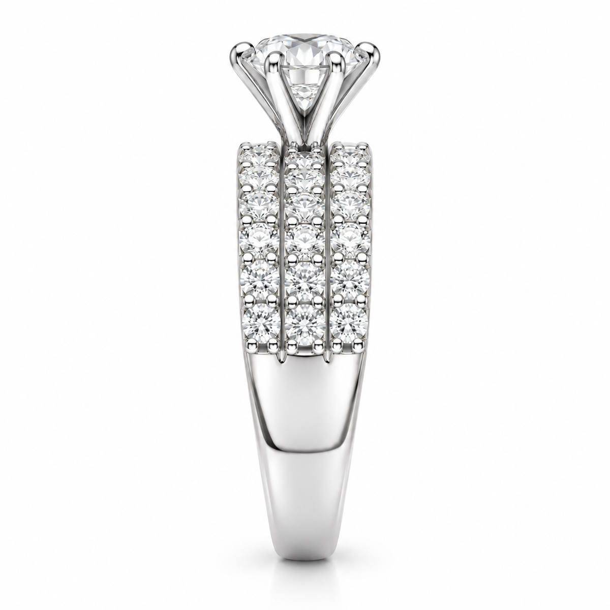 Round Triple Pave set