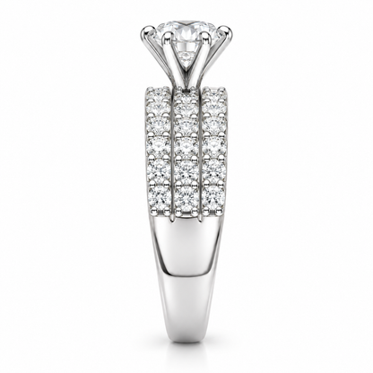 Round Triple Pave set