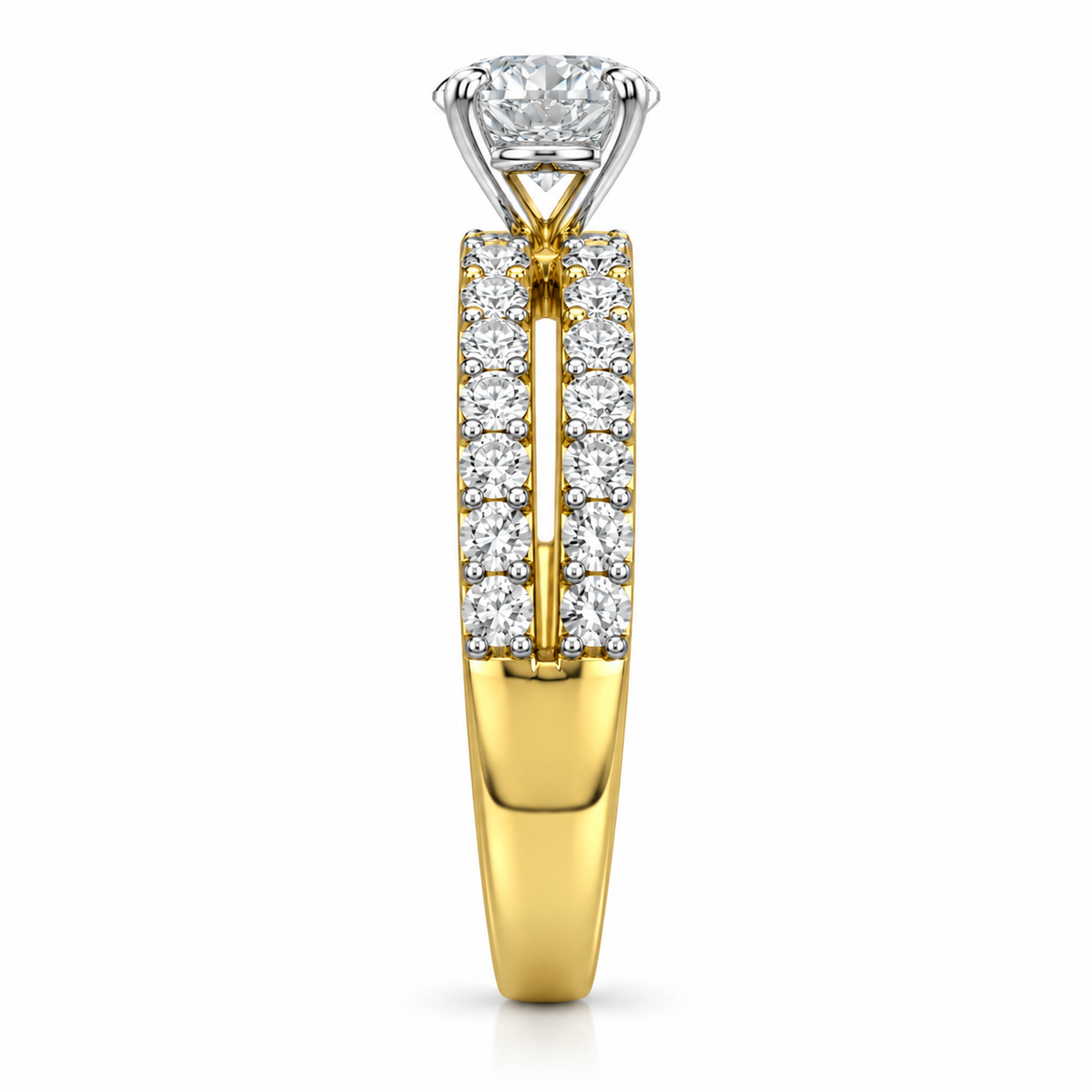 Round Double Pave set