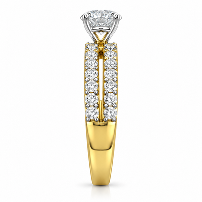 Round Double Pave set