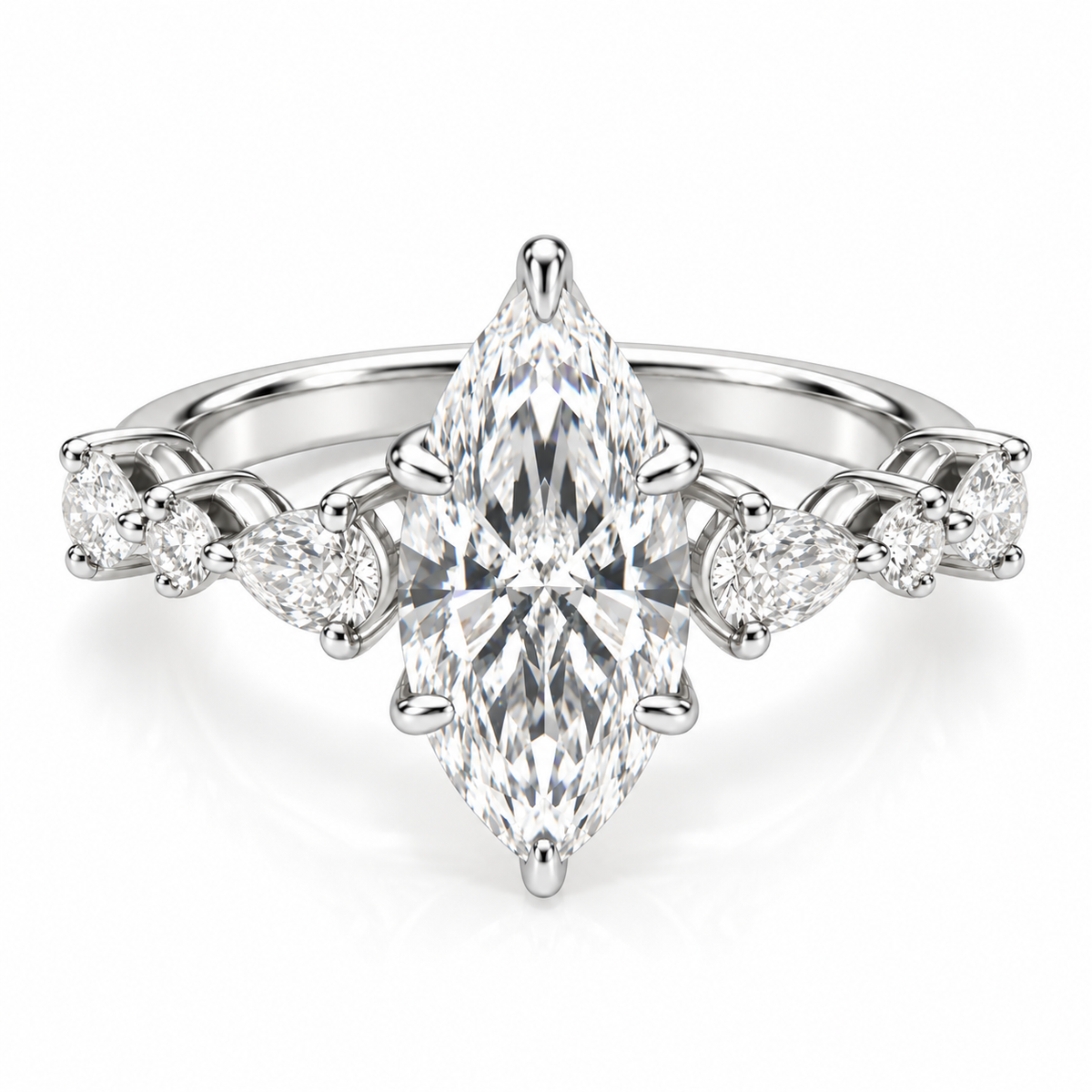 Marquise Pear Round sides