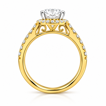 Round Halo Pave Set