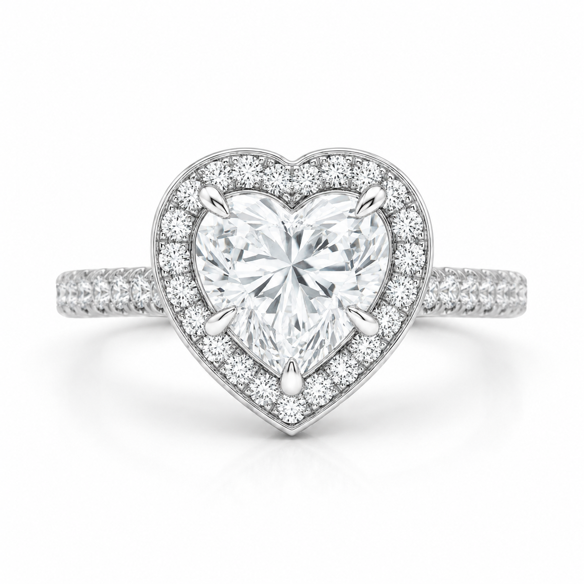 Heart Halo Pave set