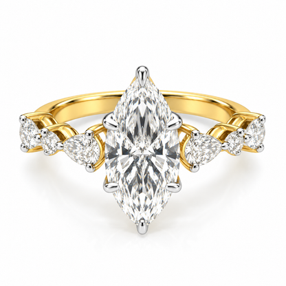 Marquise Pear Round sides
