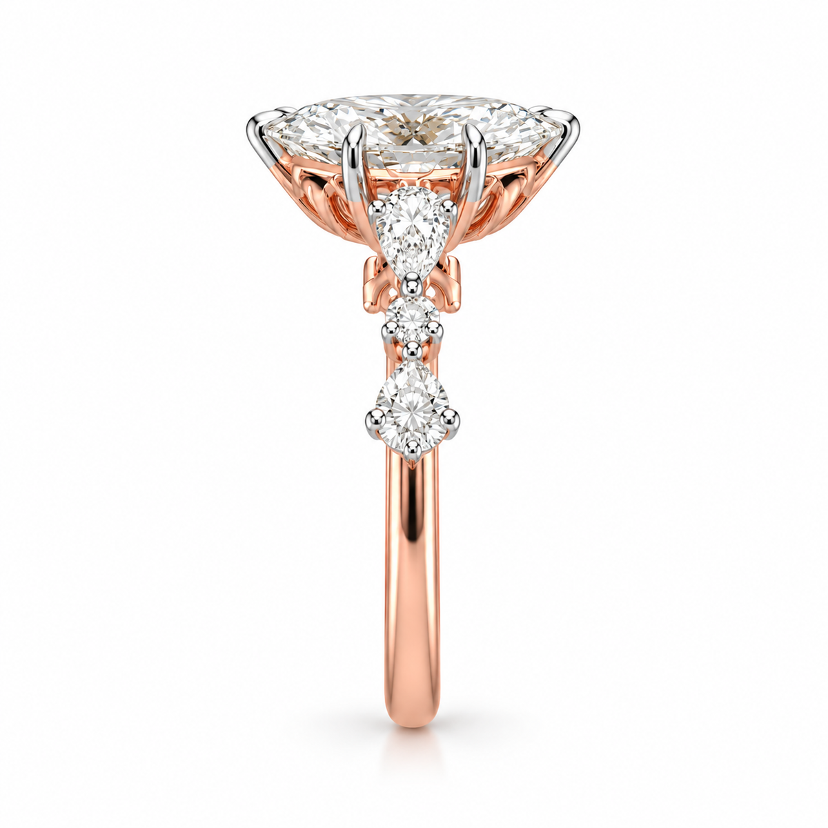 Marquise Pear Round sides