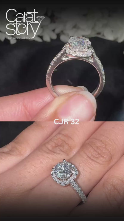 Round Halo Pave Set