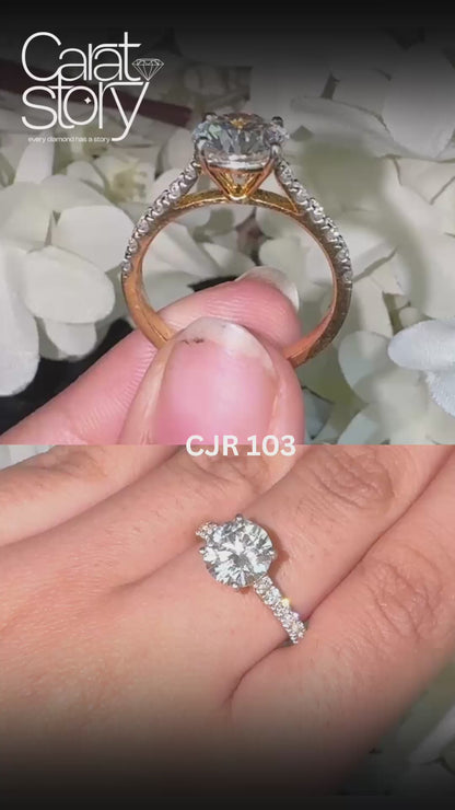 Round Pave Cathedral set