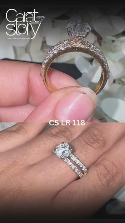 Round Double Pave set