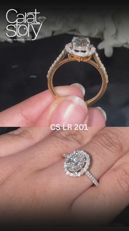 Oval Halo Pave Set