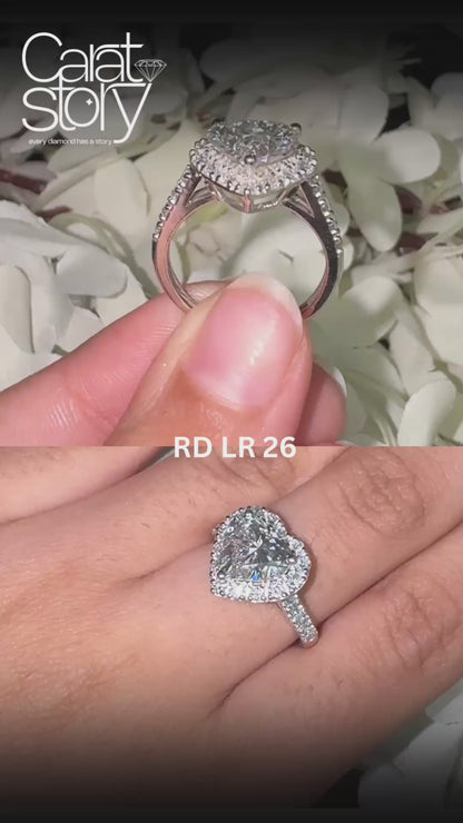 Heart Halo Pave set