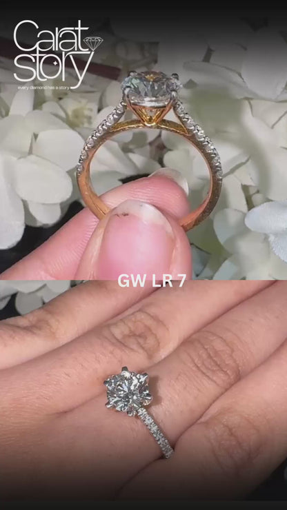 Round 6 Prong Pave Set