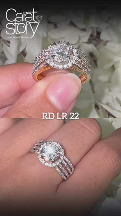 Round Halo Friple Pave